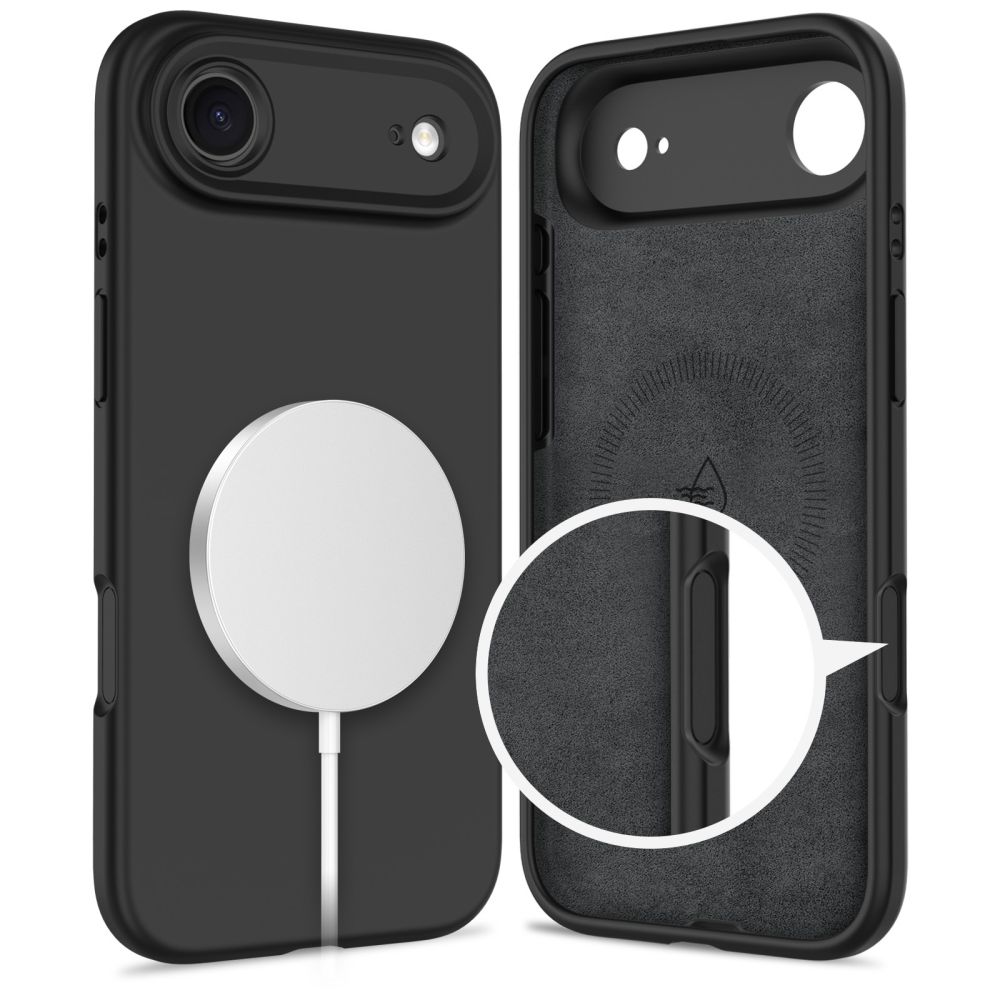 iTok webáruház - Tech-Protect Tech-Protect Silicone MagSafe tok iPhone 17 Air (fekete) 2 Tech-Protect Silicone MagSafe Case for iPhone 17 Air (fekete)