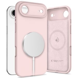 Tech-Protect Silicone MagSafe tok iPhone 17 Air készülékhez (rózsaszín)