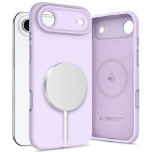 Tech-Protect Silicone MagSafe tok iPhone 17 Air készülékhez (lila)