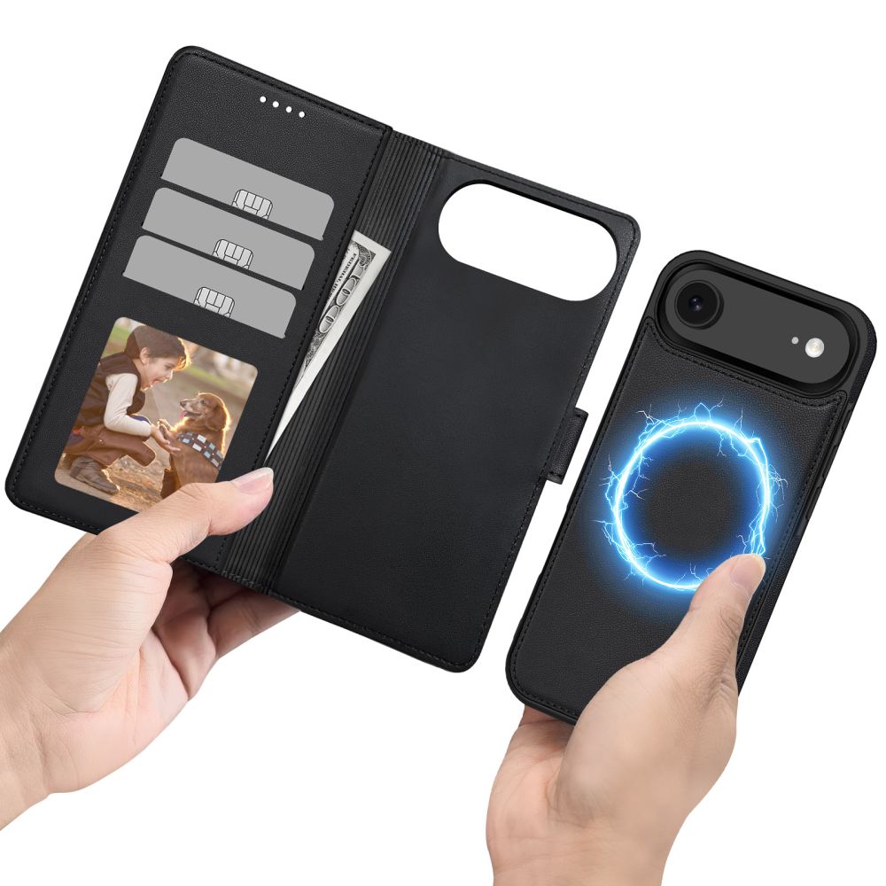 iTok webáruház - Tech-Protect Tech-Protect Wallet MagSafe tok iPhone 17 Air készülékhez (matt fekete) 3 Tech-Protect Wallet MagSafe Case for iPhone 17 Air (matt fekete)