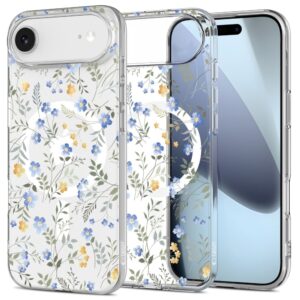 Tech-Protect FlexAir MagSafe tok iPhone 17 Air készülékhez – margaréták levelekkel