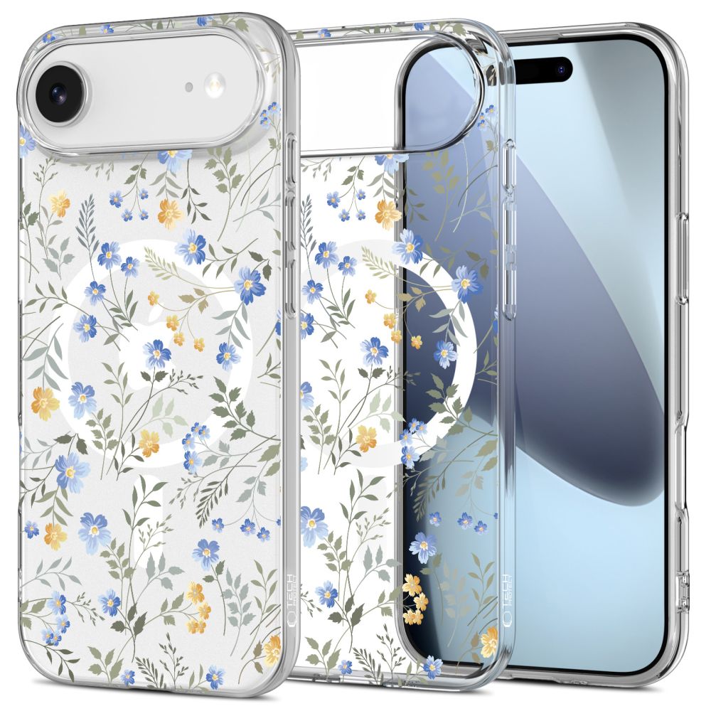 iTok webáruház - Tech-Protect Tech-Protect FlexAir MagSafe tok iPhone 17 Air készülékhez – margaréták levelekkel 1 Tech-Protect FlexAir MagSafe Case for iPhone 17 Air - Daisies with Leaves