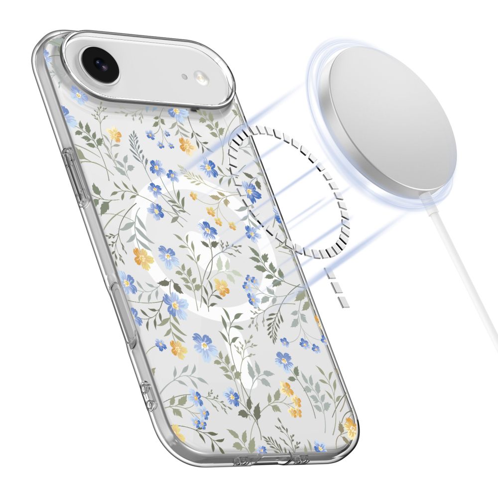 iTok webáruház - Tech-Protect Tech-Protect FlexAir MagSafe tok iPhone 17 Air készülékhez – margaréták levelekkel 2 Tech-Protect FlexAir MagSafe Case for iPhone 17 Air - Daisies with Leaves