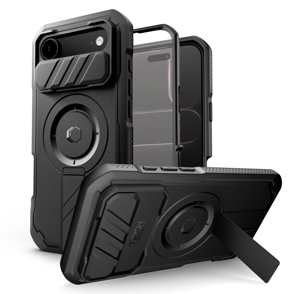iTok webáruház - Tech-Protect Tech-Protect Kevlar MagSafe tok iPhone 17 Air készülékhez – fekete (fekete) 1 Tech-Protect Kevlar MagSafe Case for iPhone 17 Air (fekete)