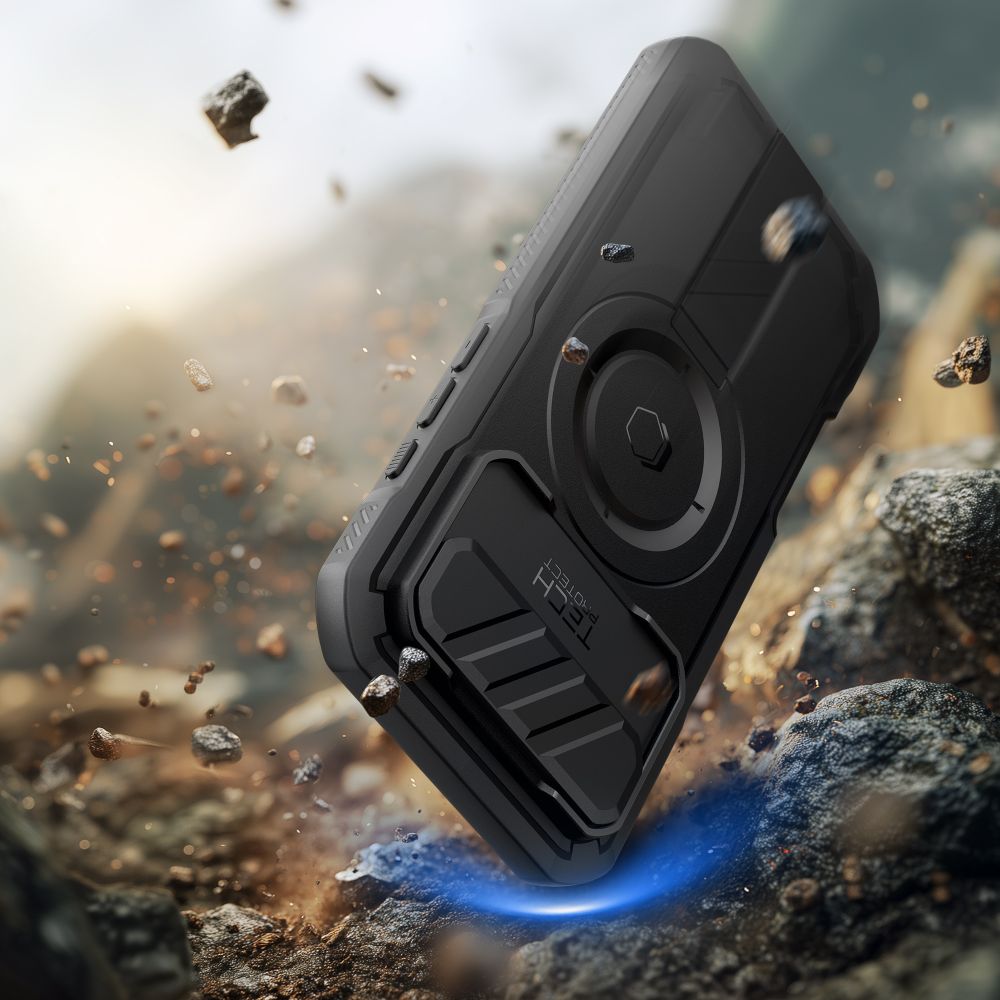 iTok webáruház - Tech-Protect Tech-Protect Kevlar MagSafe tok iPhone 17 Air készülékhez – fekete (fekete) 7 Tech-Protect Kevlar MagSafe Case for iPhone 17 Air (fekete)