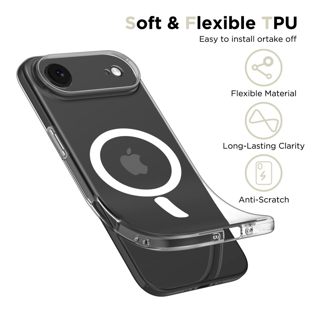 iTok webáruház - Tech-Protect Tech-Protect FlexAir MagSafe tok iPhone 17 Air készülékhez (átlátszó) 3 Tech-Protect FlexAir MagSafe Case for iPhone 17 Air (átlátszó)
