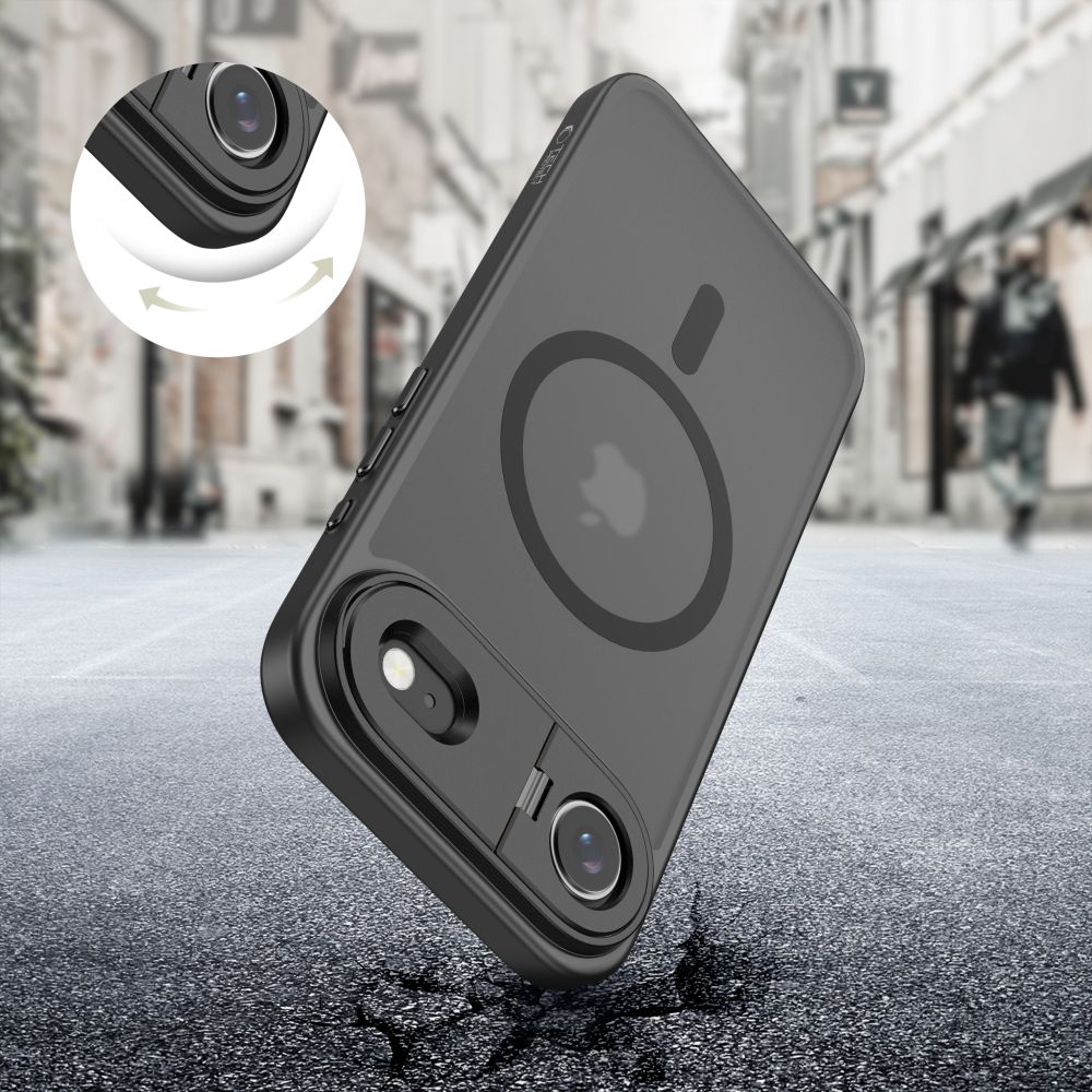iTok webáruház - Tech-Protect Tech-Protect MagStand MagSafe tok iPhone 17 Air készülékhez (matt fekete) 5 Tech-Protect MagStand MagSafe Case for iPhone 17 Air (matt fekete)