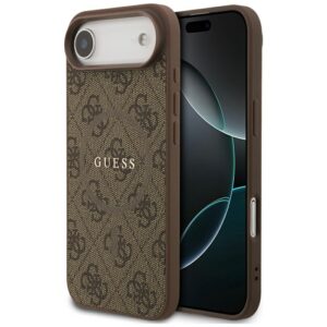 Guess 4G Ring Classic Logo MagSafe tok iPhone 17 Air készülékhez (barna)