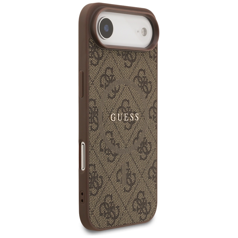 iTok webáruház - Guess Guess 4G Ring Classic Logo MagSafe tok iPhone 17 Air készülékhez (barna) 4 Guess 4G Ring Classic Logo MagSafe Case for iPhone 17 Air (barna)
