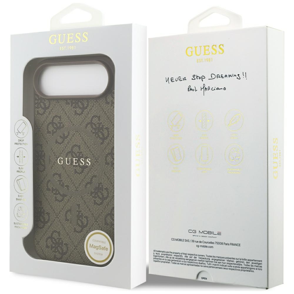 iTok webáruház - Guess Guess 4G Ring Classic Logo MagSafe tok iPhone 17 Air készülékhez (barna) 8 Guess 4G Ring Classic Logo MagSafe Case for iPhone 17 Air (barna)