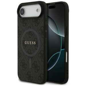 Guess 4G Ring Classic Logo MagSafe tok iPhone 17 Airhez (fekete)