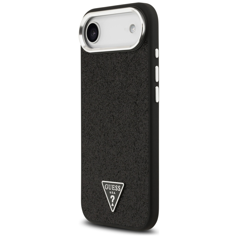 iTok webáruház - Guess Guess Glitter Triangle Logo MagSafe tok iPhone 17 Air (fekete) 2 Guess Glitter Triangle Logo MagSafe Case for iPhone 17 Air (fekete)