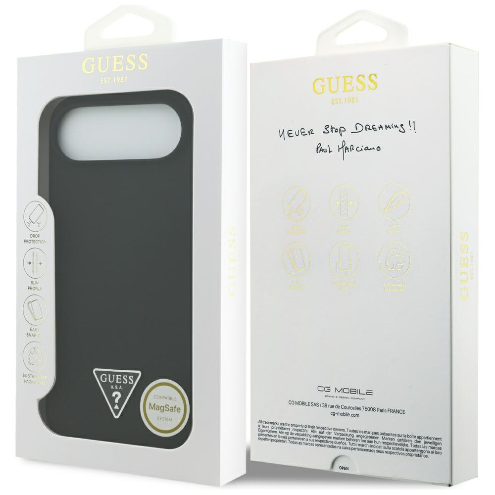 iTok webáruház - Guess Guess Silicone Triangle Logo MagSafe tok iPhone 17 Air készülékhez (fekete) 8 Guess Silicone Triangle Logo MagSafe Case for iPhone 17 Air (fekete)