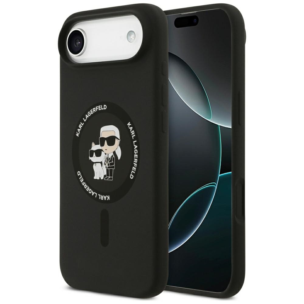 iTok webáruház - Karl Lagerfeld Karl Lagerfeld Silicone Karl&Choupette Ring MagSafe tok iPhone 17 Air készülékhez (fekete) 1 Karl Lagerfeld Silicone Karl&Choupette Ring MagSafe Case for iPhone 17 Air (fekete)