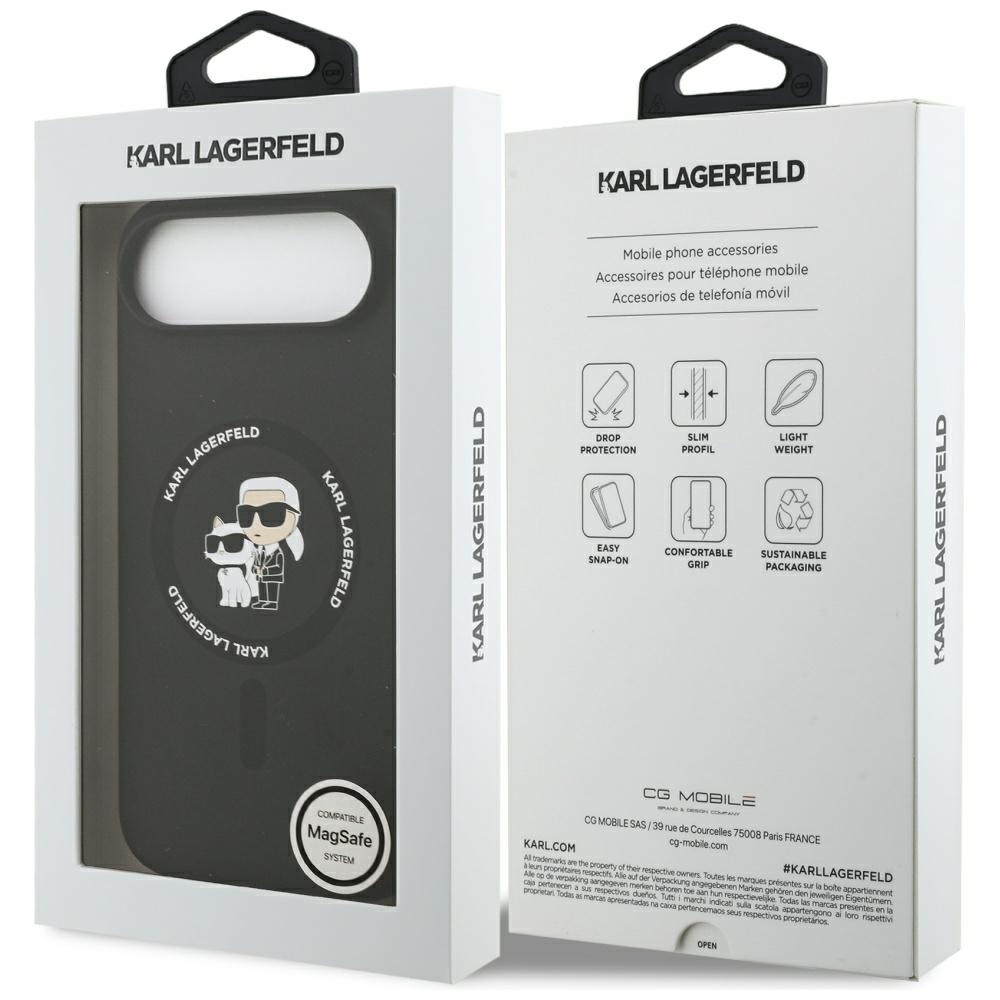 iTok webáruház - Karl Lagerfeld Karl Lagerfeld Silicone Karl&Choupette Ring MagSafe tok iPhone 17 Air készülékhez (fekete) 8 Karl Lagerfeld Silicone Karl&Choupette Ring MagSafe Case for iPhone 17 Air (fekete)