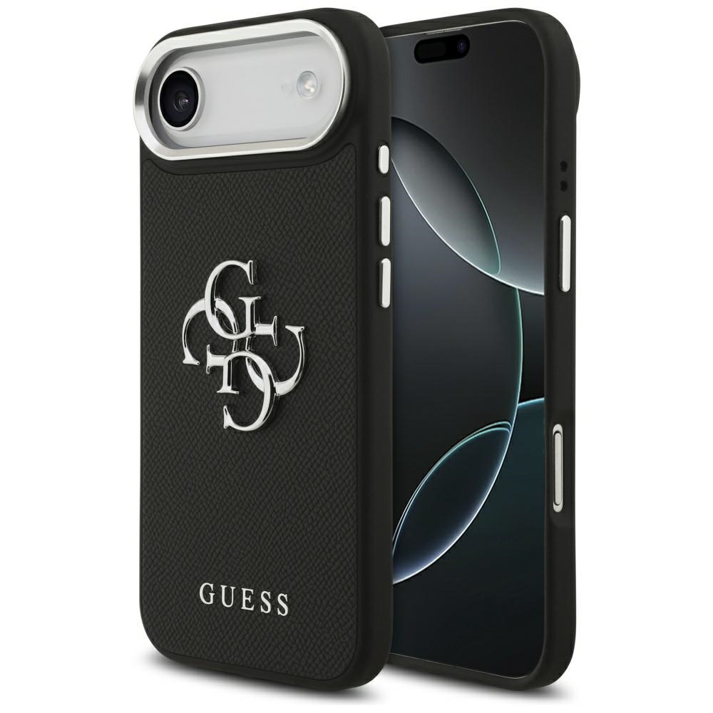 iTok webáruház - Guess Guess Grained Big 4G Classic Logo tok iPhone 17 Airhez (fekete) 1 Guess Grained Big 4G Classic Logo case for iPhone 17 Air (fekete)