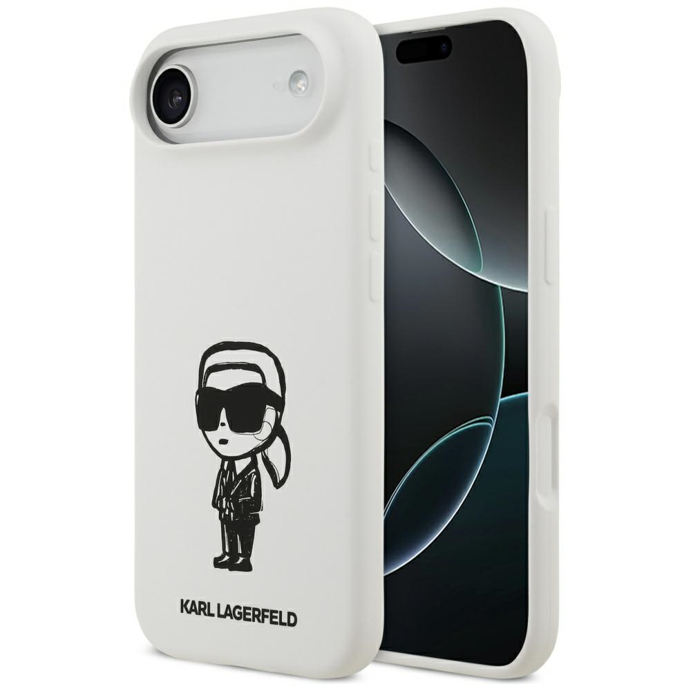 iTok webáruház - Karl Lagerfeld Karl Lagerfeld Silicone Karl Sketch & Logo MagSafe szilikon tok iPhone 17 Air készülékhez (fehér) 1 Karl Lagerfeld Silicone Karl Sketch & Logo MagSafe Case for iPhone 17 Air (fehér)