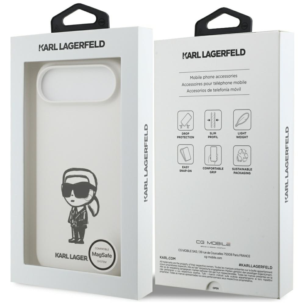iTok webáruház - Karl Lagerfeld Karl Lagerfeld Silicone Karl Sketch & Logo MagSafe szilikon tok iPhone 17 Air készülékhez (fehér) 8 Karl Lagerfeld Silicone Karl Sketch & Logo MagSafe Case for iPhone 17 Air (fehér)