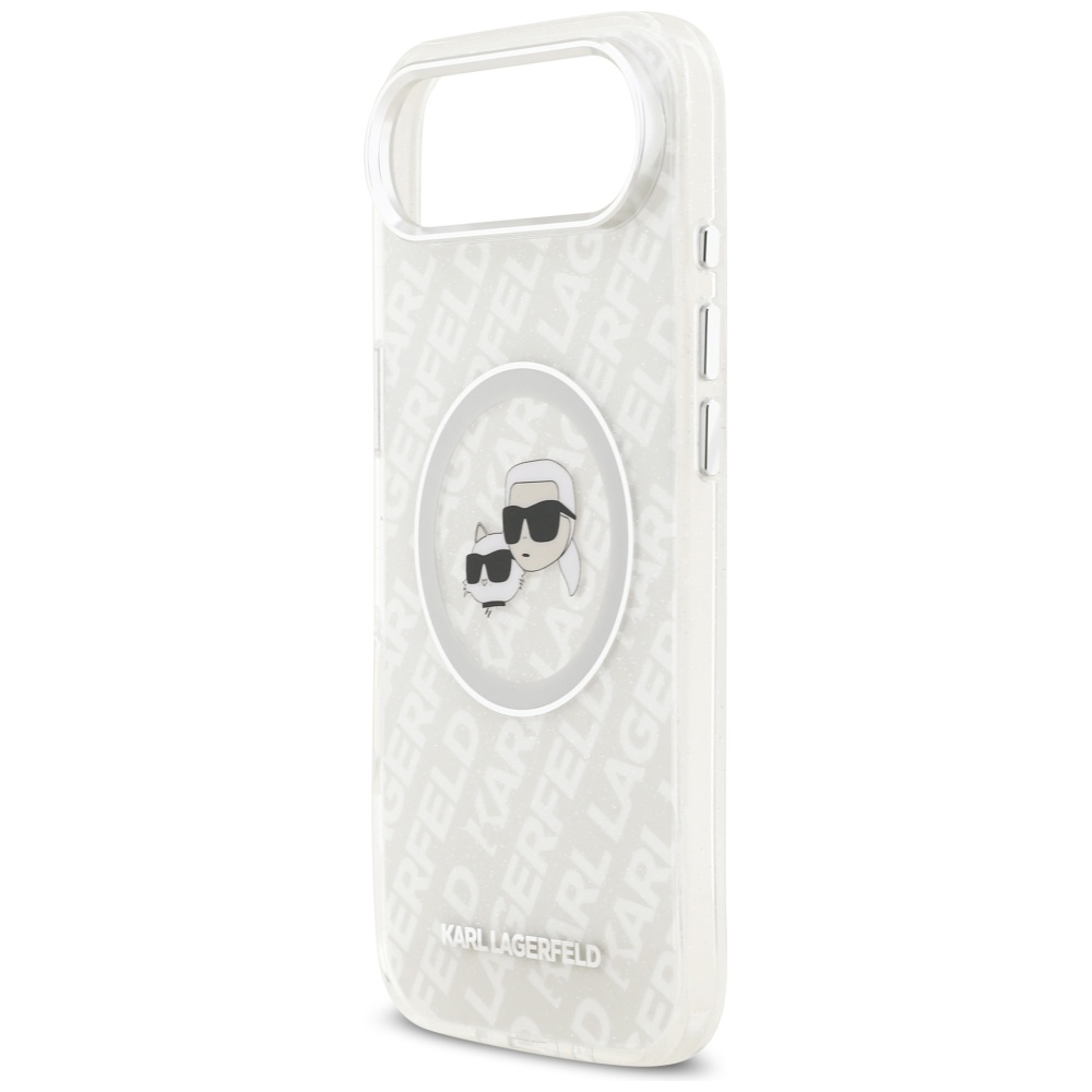 iTok webáruház - Karl Lagerfeld Karl Lagerfeld IML Glitter Karl & Choupette Heads Logo MagSafe tok iPhone Air készülékhez (szürke) 6 Karl Lagerfeld IML Glitter Karl&Choupette Heads Logo MagSafe Case for iPhone Air (szürke)