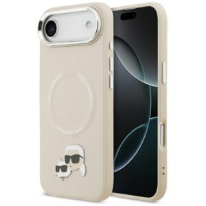 Karl Lagerfeld Karl & Choupette Pins MagSafe tok iPhone Air készülékhez (bézs)
