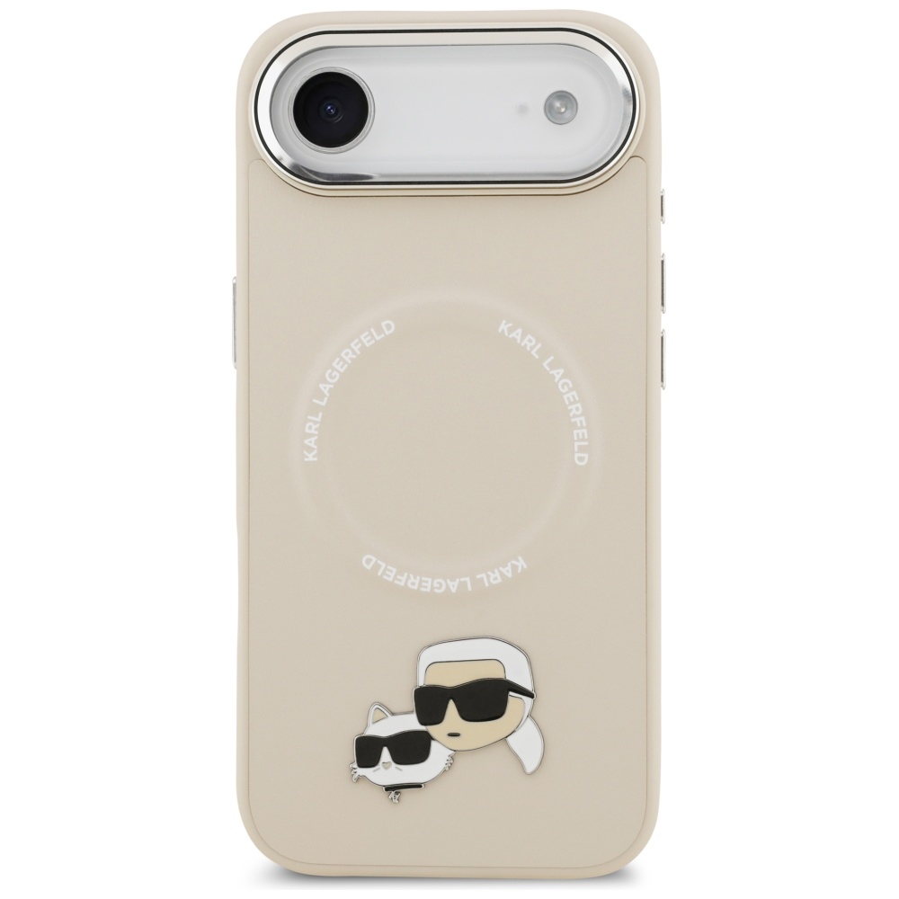 iTok webáruház - Karl Lagerfeld Karl Lagerfeld Karl & Choupette Pins MagSafe tok iPhone Air készülékhez (bézs) 3 Karl Lagerfeld Karl & Choupette Pins MagSafe Case for iPhone Air (bézs)