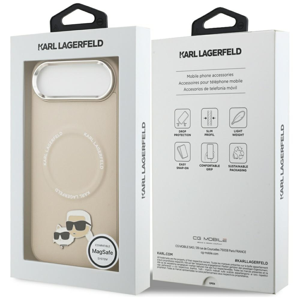 iTok webáruház - Karl Lagerfeld Karl Lagerfeld Karl & Choupette Pins MagSafe tok iPhone Air készülékhez (bézs) 8 Karl Lagerfeld Karl & Choupette Pins MagSafe Case for iPhone Air (bézs)