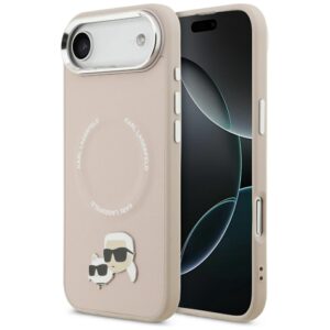 Karl Lagerfeld Karl & Choupette Pins MagSafe tok iPhone Air készülékhez, rózsaszín