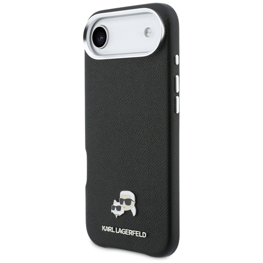 iTok webáruház - Karl Lagerfeld Karl Lagerfeld Karl & Choupette Head Pins Saffiano MagSafe tok iPhone Airhez (fekete) 2 Karl Lagerfeld Karl & Choupette Head Pins Saffiano MagSafe Case for iPhone Air (fekete)
