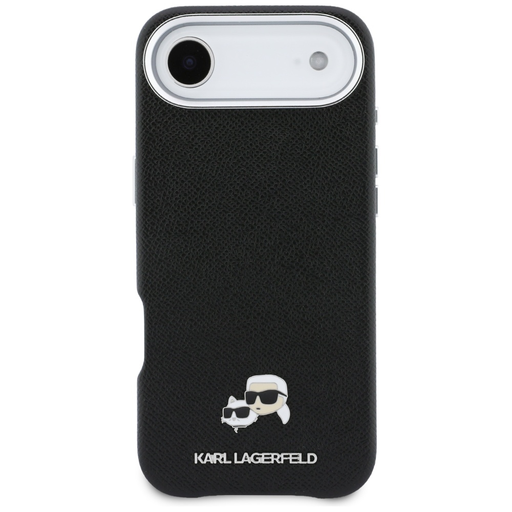 iTok webáruház - Karl Lagerfeld Karl Lagerfeld Karl & Choupette Head Pins Saffiano MagSafe tok iPhone Airhez (fekete) 3 Karl Lagerfeld Karl & Choupette Head Pins Saffiano MagSafe Case for iPhone Air (fekete)