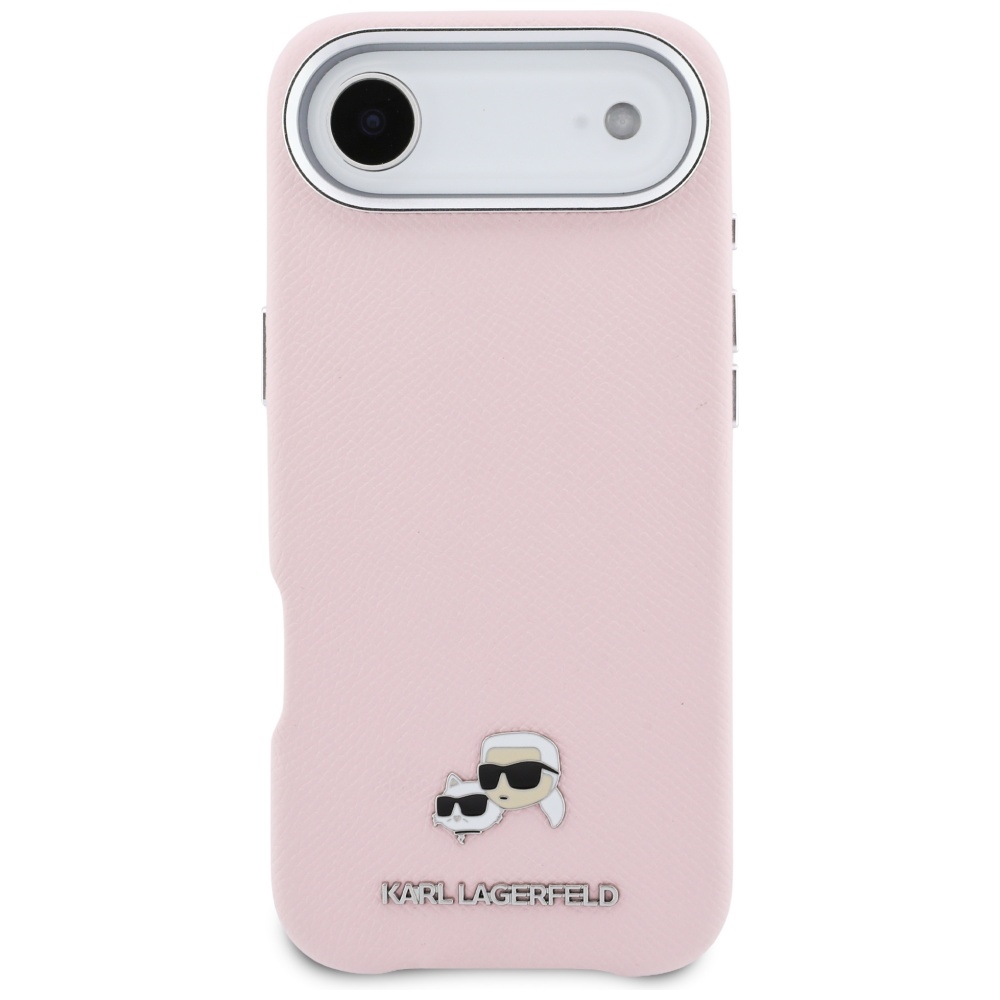iTok webáruház - Karl Lagerfeld Karl Lagerfeld Karl & Choupette Head Pins Saffiano MagSafe tok iPhone Air készülékhez (rózsaszín) 3 Karl Lagerfeld Karl & Choupette Head Pins Saffiano MagSafe iPhone Air Case (rózsaszín)