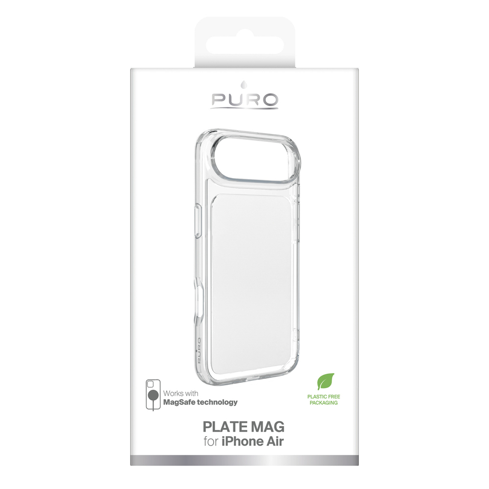 iTok webáruház - Puro Puro Plate Mag tok iPhone 17 Air készülékhez (fehér) 2 Puro Plate Mag Case for iPhone 17 Air Compatible with MagSafe (fehér)