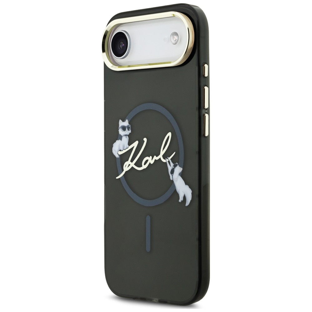 iTok webáruház - Karl Lagerfeld Karl Lagerfeld IML Choupettes Karl Script Logo MagSafe tok iPhone Air készülékhez (fekete) 2 Karl Lagerfeld IML Choupettes Karl Script Logo MagSafe iPhone Air Case (fekete)