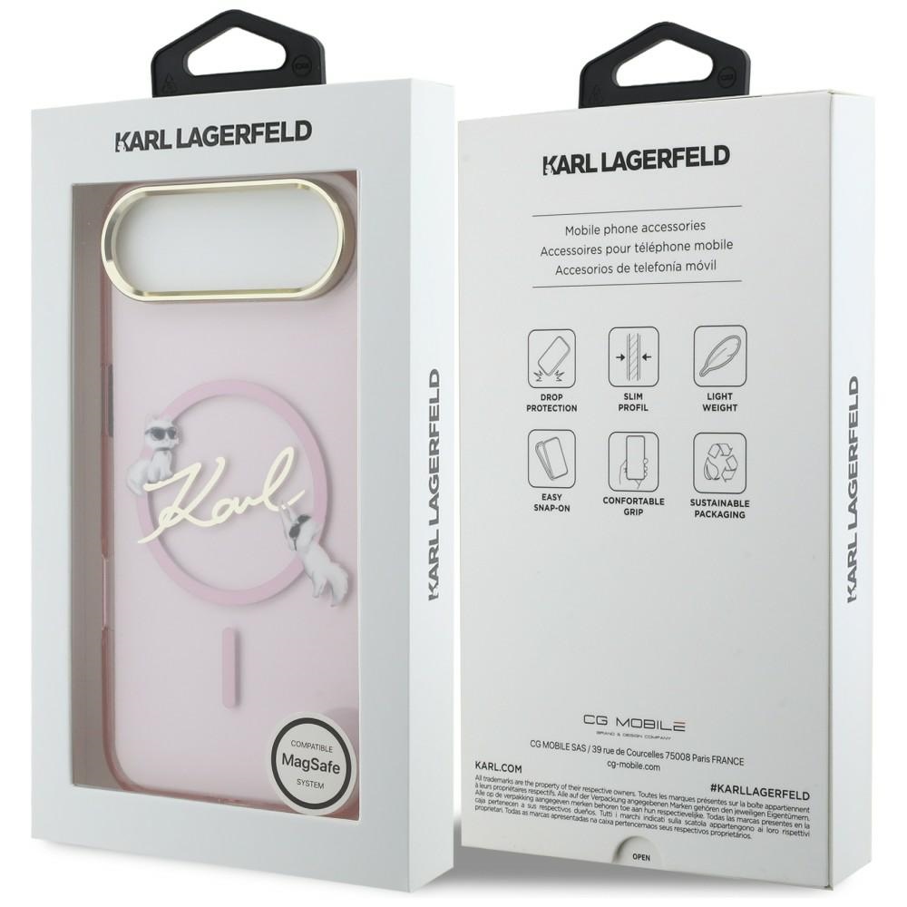 iTok webáruház - Karl Lagerfeld Karl Lagerfeld IML Choupettes Karl Script Logo MagSafe tok iPhone Air készülékhez (rózsaszín) 8 Karl Lagerfeld IML Choupettes Karl Script Logo MagSafe iPhone Air Case (rózsaszín)