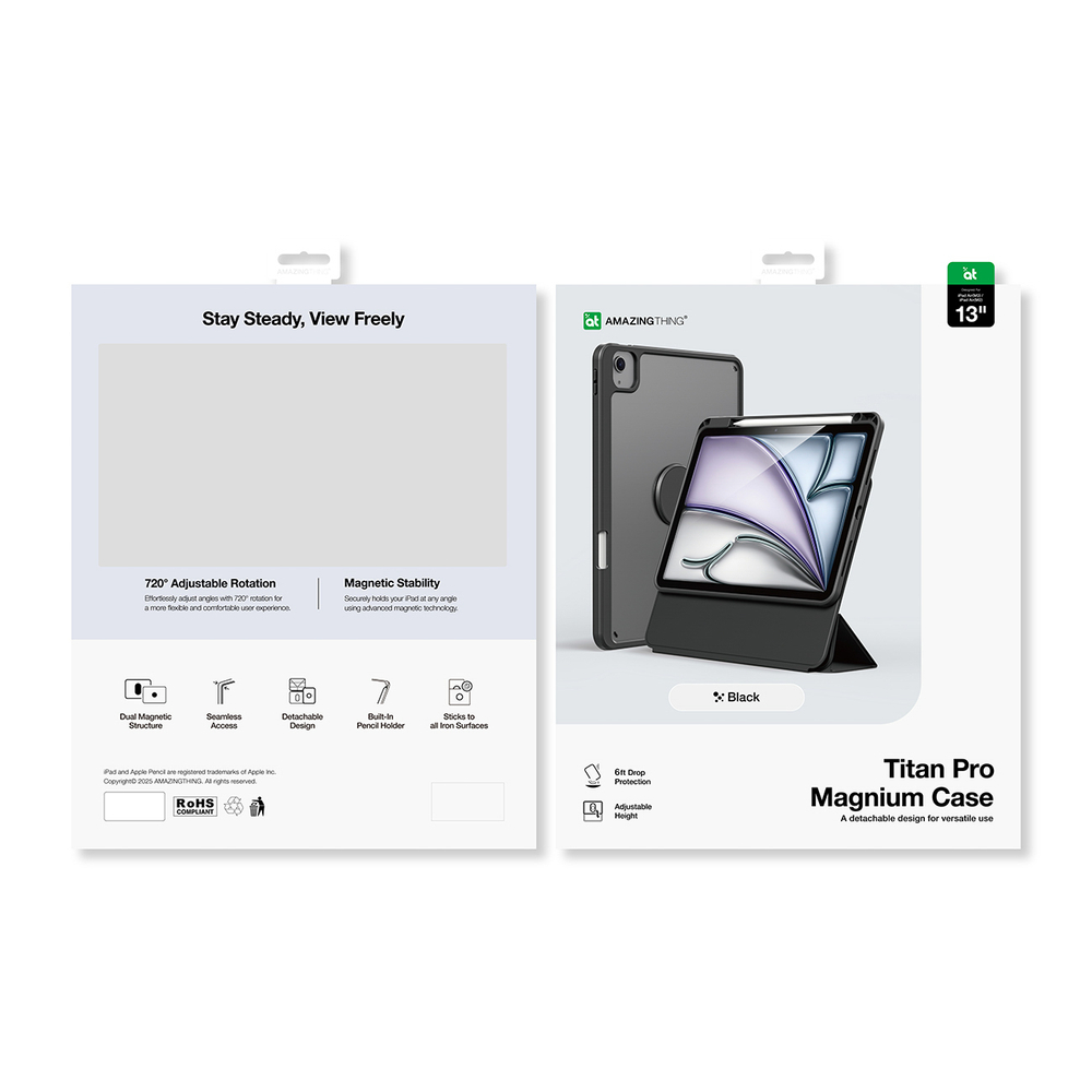 iTok webáruház - AmazingThing AmazingThing Titan Pro Mag Case tok iPad Air 13" M2/M3/M4 (2024/2025/2026) (fekete) 5 AmazingThing Titan Pro Mag Case for iPad Air 13" M2/M3/M4 (2024/2025/2026) (fekete)