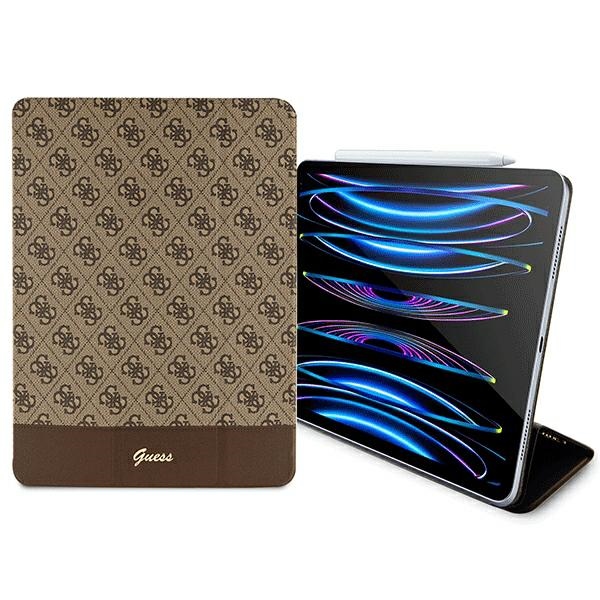 iTok webáruház - Guess Guess 4G Stripe Allover tok iPad Pro 12.9" készülékhez (barna) 3 Guess 4G Stripe Allover case for iPad Pro 12.9" (barna)