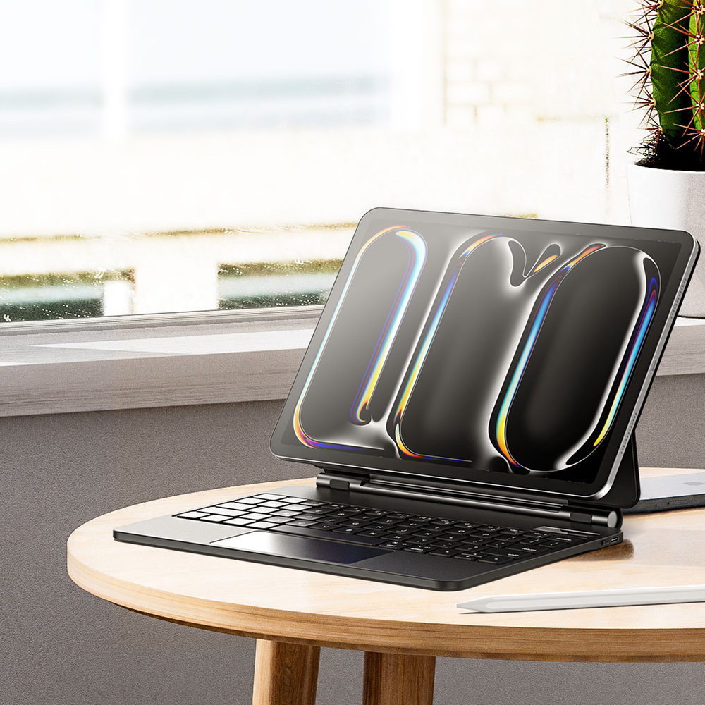 iTok webáruház - Dux Ducis Dux Ducis Keyboard (MK Series) billentyűzetes tok iPad Pro 11" 2024 készülékhez (fekete) 3 Dux Ducis Keyboard (MK Series) Case with Bluetooth Keyboard for iPad Pro 11" 2024 (fekete)