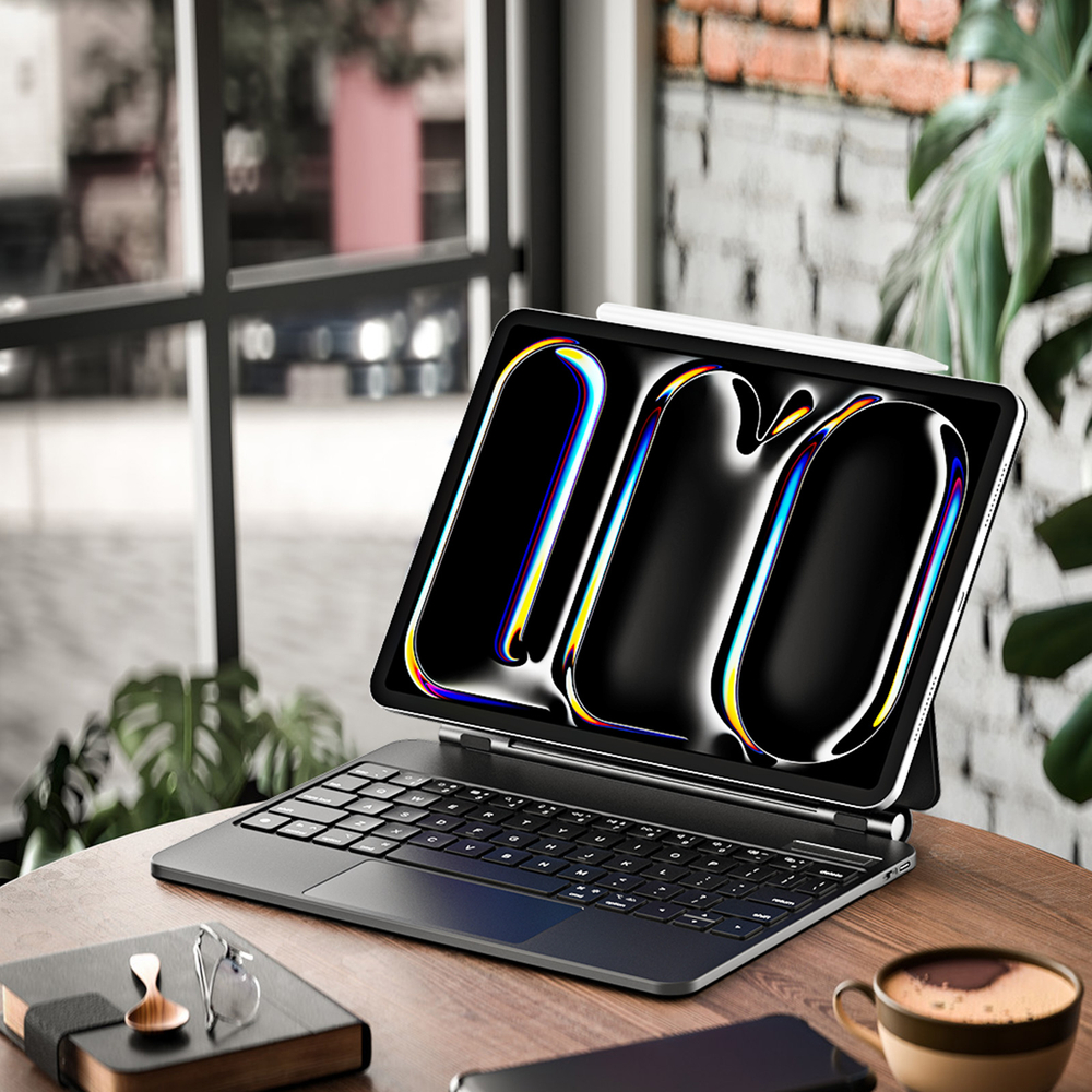 iTok webáruház - Dux Ducis Dux Ducis Keyboard (MK Series) billentyűzetes tok iPad Pro 11" 2024 készülékhez (fekete) 5 Dux Ducis Keyboard (MK Series) Case with Bluetooth Keyboard for iPad Pro 11" 2024 (fekete)