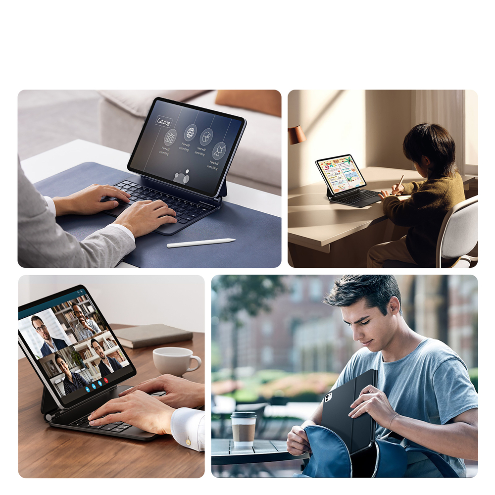 iTok webáruház - Dux Ducis Dux Ducis Keyboard (MK Series) billentyűzetes tok iPad Pro 11" 2024 készülékhez (fekete) 6 Dux Ducis Keyboard (MK Series) Case with Bluetooth Keyboard for iPad Pro 11" 2024 (fekete)
