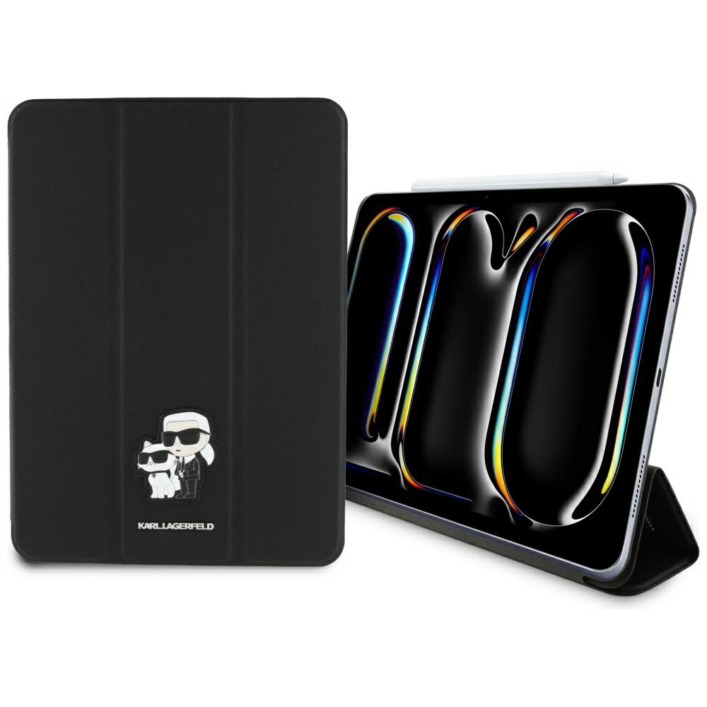 iTok webáruház - Karl Lagerfeld Karl Lagerfeld Saffiano Magnetic Karl & Choupette iPad Pro 11" 2024 könyv tok (fekete) 1 Karl Lagerfeld Saffiano Magnetic Karl & Choupette iPad Pro 11" 2024 Book Cover Case (fekete)
