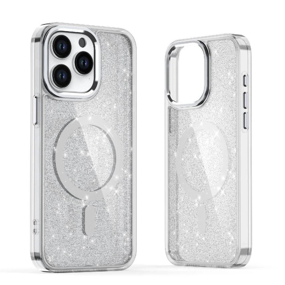 iTok webáruház - Hurtel Glitter Case MagSafe tok Samsung Galaxy S26 Ultra (fehér) 2 Glitter Case for Samsung Galaxy S26 Ultra, MagSafe Compatible (fehér)