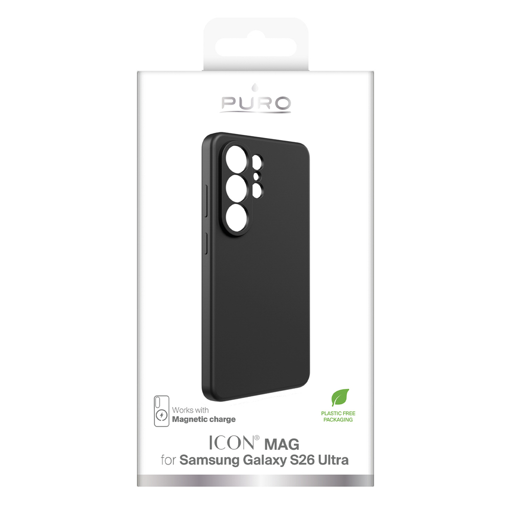 iTok webáruház - Puro Puro ICON MAG szilikon tok Samsung Galaxy S26 Ultra készülékhez (fekete) 2 Puro ICON MAG Protective Case for Samsung Galaxy S26 Ultra Silicone Compatible with MagSafe (fekete)