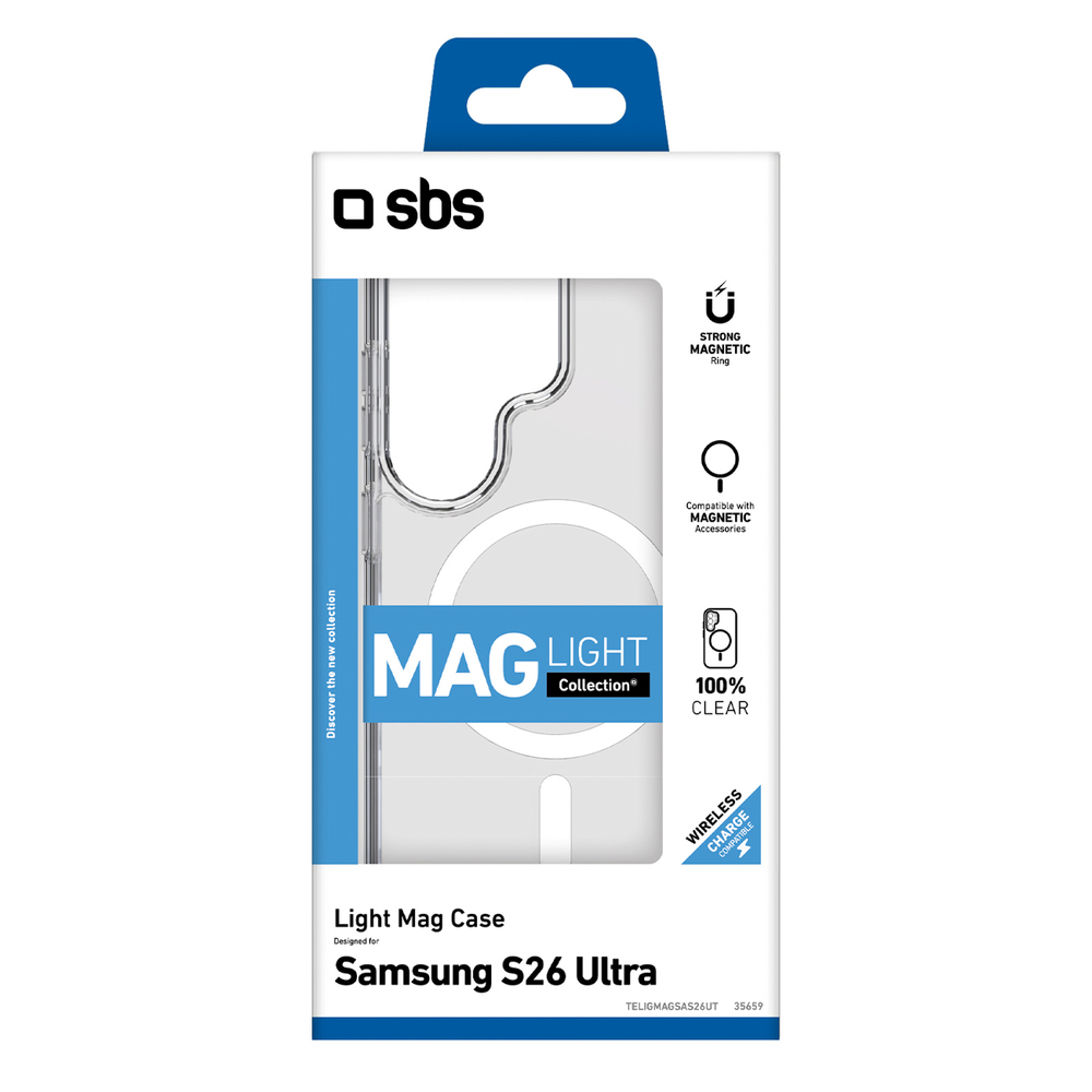 iTok webáruház - SBS SBS Cover Light Mag tok Samsung Galaxy S26 Ultra készülékhez (átlátszó) 2 SBS Cover Light Mag Protective Case for Samsung Galaxy S26 Ultra Compatible with MagSafe (átlátszó)