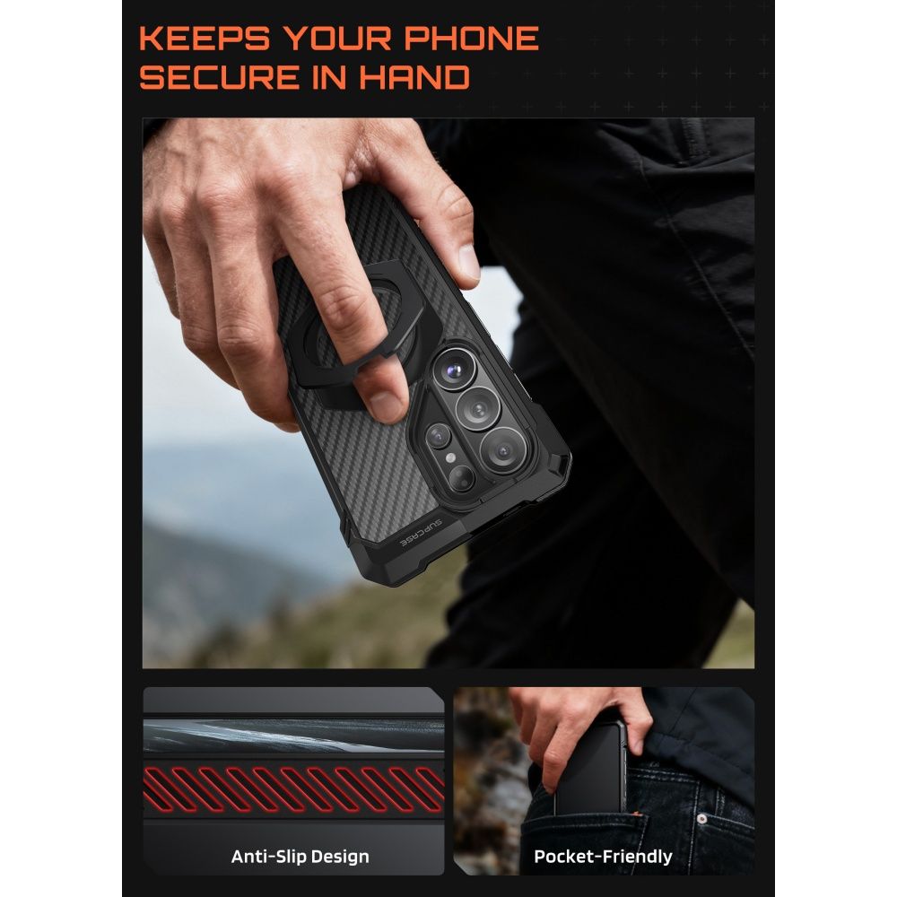 iTok webáruház - Supcase Supcase UB Grip Mag MagSafe tok Samsung Galaxy S26 Ultra készülékhez (fekete) 6 Supcase UB Grip Mag MagSafe Case for Samsung Galaxy S26 Ultra (fekete)