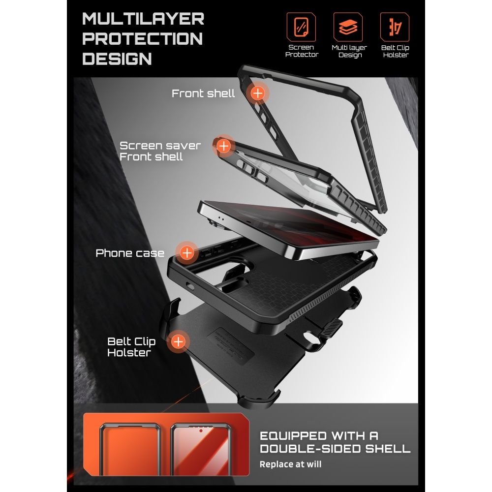 iTok webáruház - Supcase Supcase Unicorn Beetle Pro Mag MagSafe tok Samsung Galaxy S26 Ultra készülékhez – 2 részes (fekete) 5 Supcase Unicorn Beetle Pro Mag MagSafe 2-set Case for Samsung Galaxy S26 Ultra (fekete)