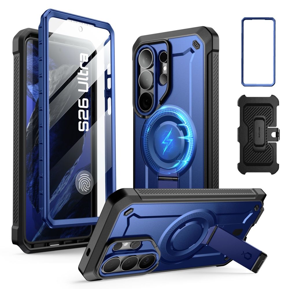 iTok webáruház - Supcase Supcase Unicorn Beetle Pro Mag MagSafe 2 részes tok Samsung Galaxy S26 Ultra készülékhez (fekete és sötétkék) 1 Supcase Unicorn Beetle Pro Mag MagSafe 2-set Case for Samsung Galaxy S26 Ultra (fekete és sötétkék)