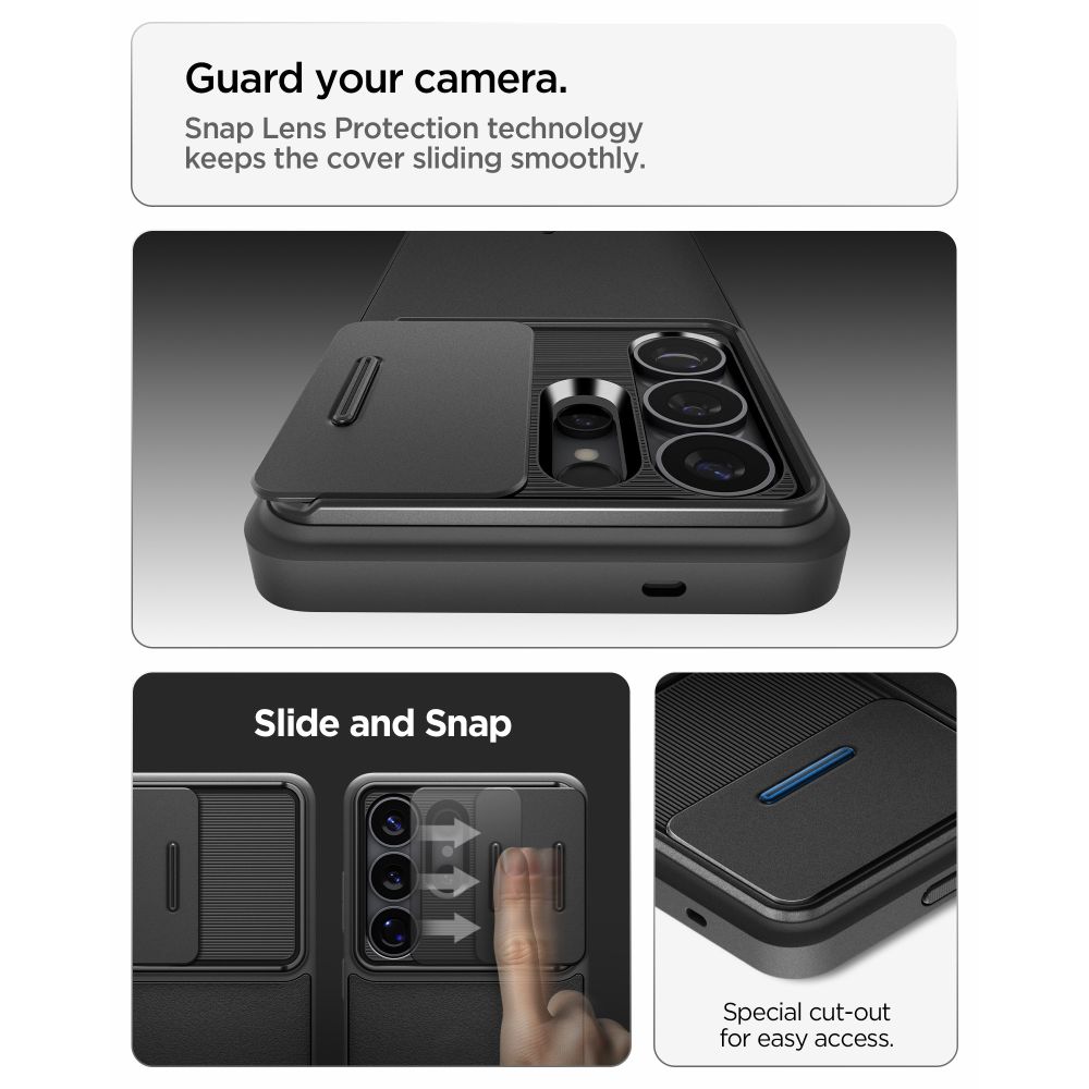 iTok webáruház - Spigen Spigen Optik Armor tok Samsung Galaxy S26 Ultra készülékhez (fekete) 6 Spigen Optik Armor Case for Samsung Galaxy S26 Ultra (fekete)
