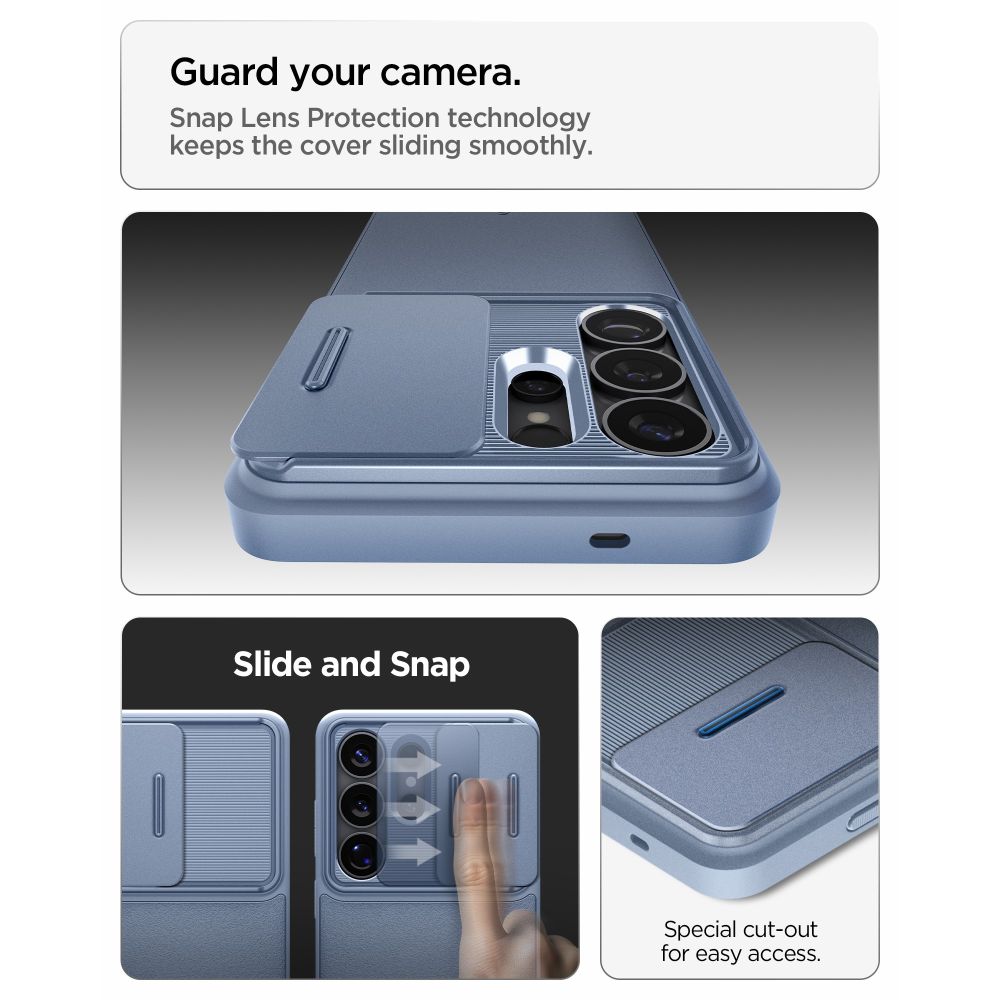 iTok webáruház - Spigen Spigen Optik Armor tok Samsung Galaxy S26 Ultra készülékhez (kék) 6 Spigen Optik Armor Case for Samsung Galaxy S26 Ultra (kék)