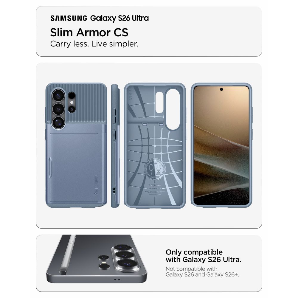 iTok webáruház - Spigen Spigen Slim Armor CS tok Samsung Galaxy S26 Ultra készülékhez (kék) 7 Spigen Slim Armor CS Case for Samsung Galaxy S26 Ultra (kék)