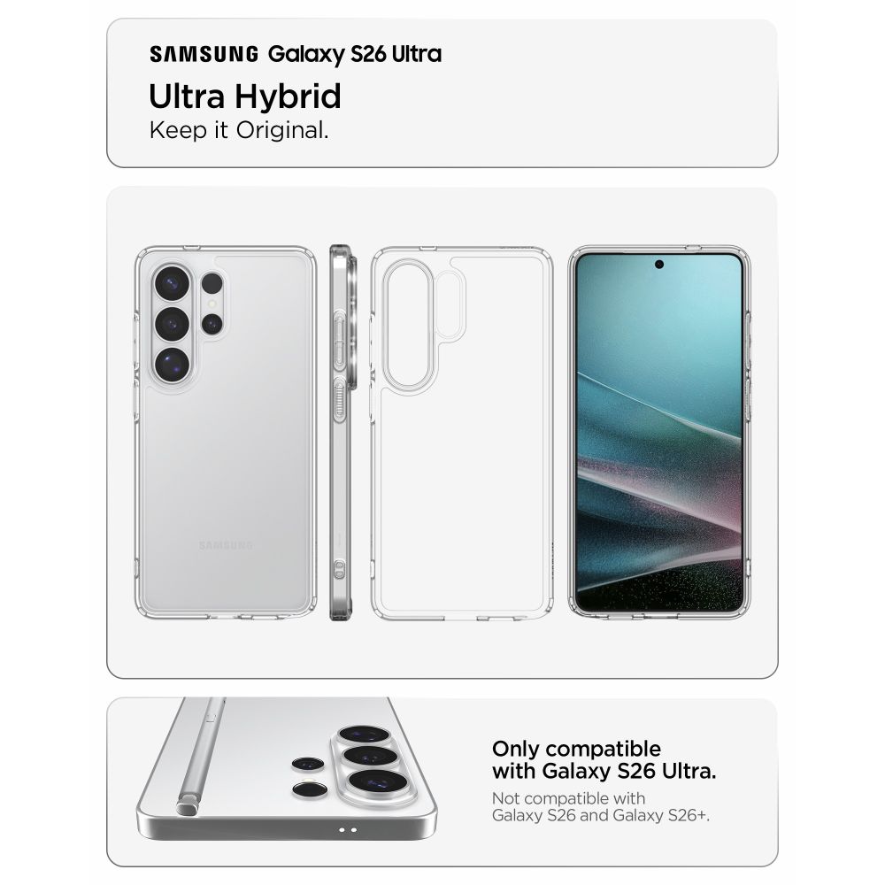 iTok webáruház - Spigen Spigen Ultra Hybrid tok Samsung Galaxy S26 Ultra készülékhez (átlátszó) 6 Spigen Ultra Hybrid Case for Samsung Galaxy S26 Ultra (átlátszó)