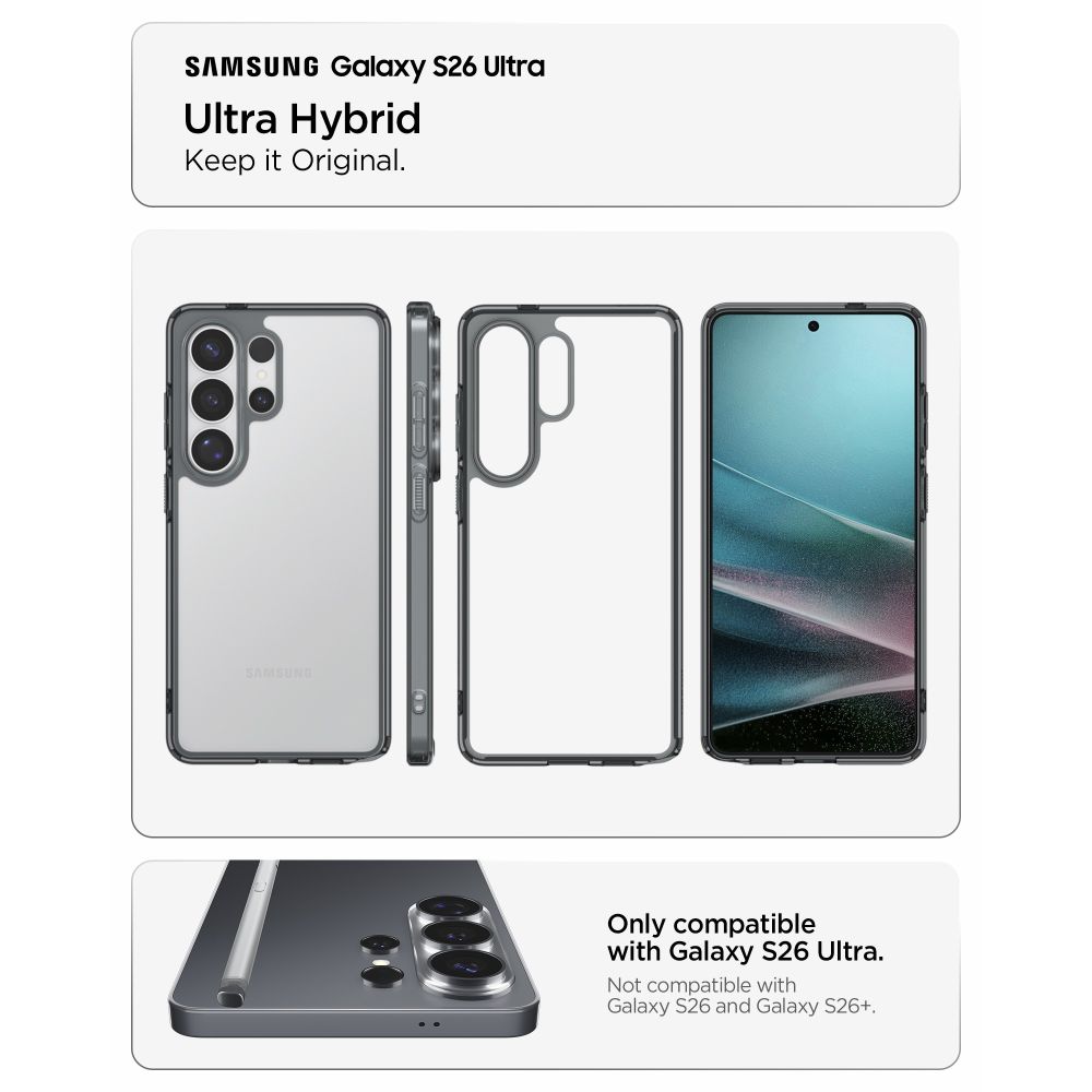 iTok webáruház - Spigen Spigen Ultra Hybrid tok Samsung Galaxy S26 Ultra készülékhez (félig átlátszó) 6 Spigen Ultra Hybrid Case for Samsung Galaxy S26 Ultra (félig átlátszó)